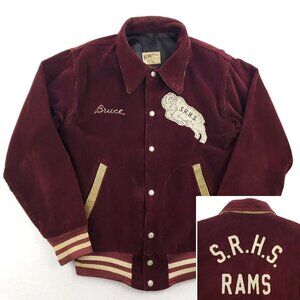 Vintage Corduroy Varsity Jacket South Regional High School Rams New Jersey Shore